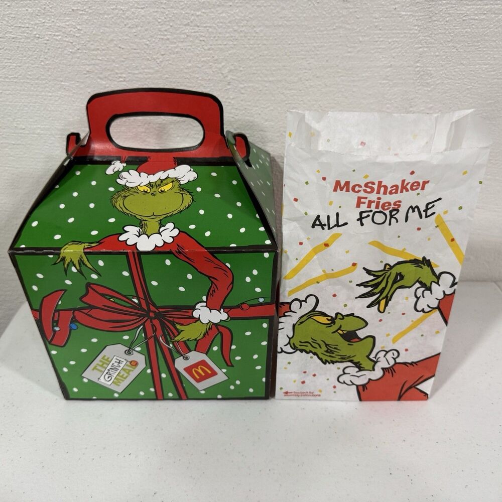 The Grinch Meal Collectible Box & McShaker Fries Bag